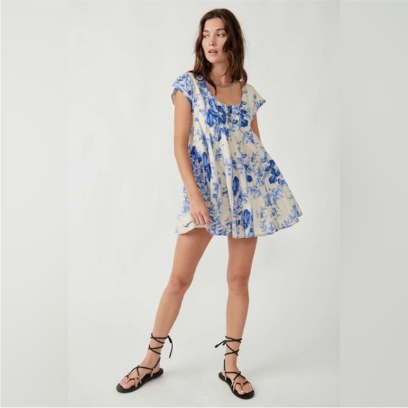 Free People Sully Mini Floral Dress - Picture 1 of 6